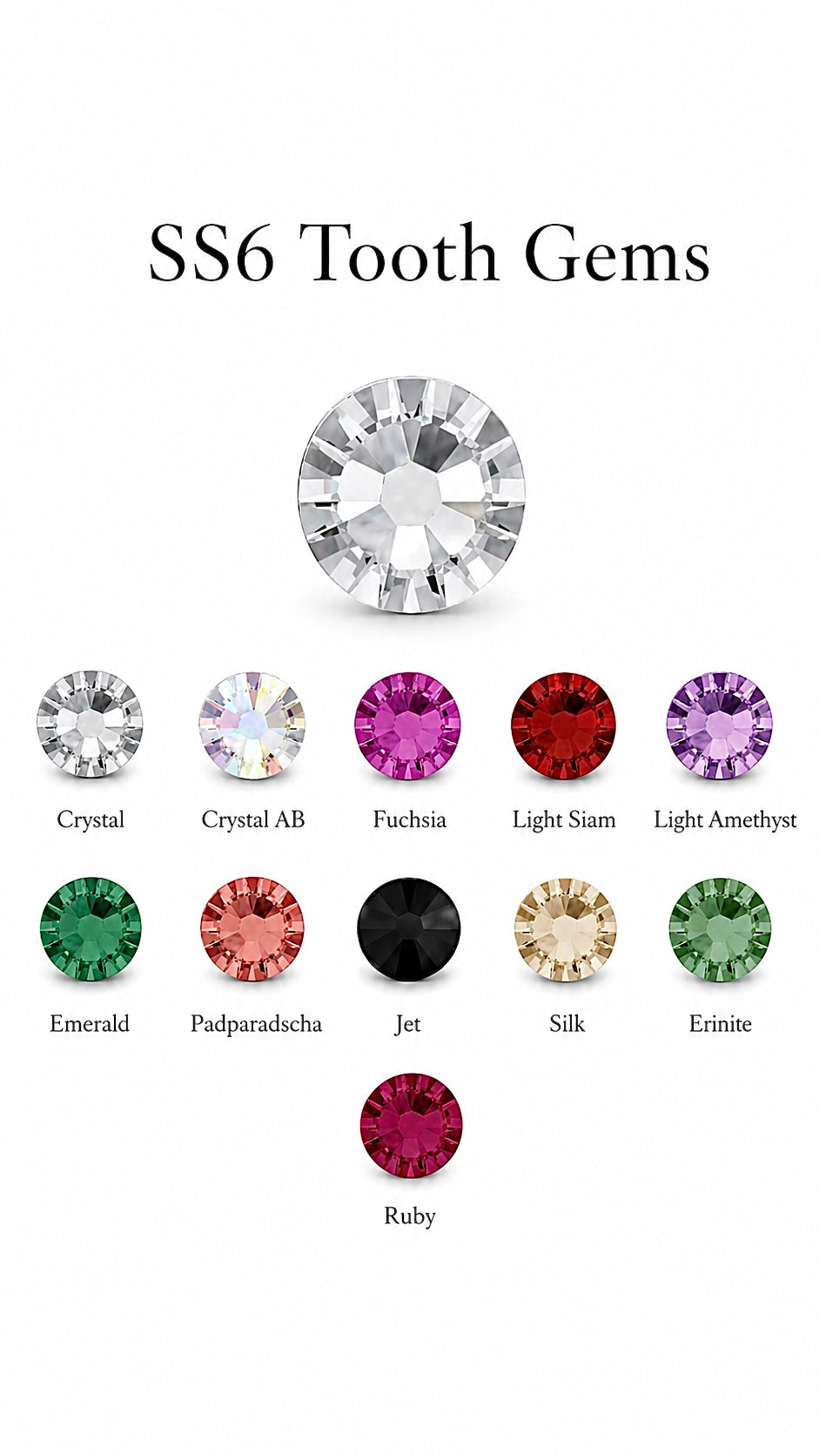 Swarovski Tooth Gems – SS6 | 50 Stück